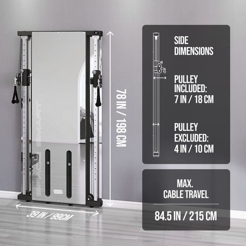 SpaceSmart Wall-Mounted Functional Trainer - Double Stack