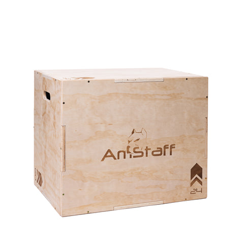 AmStaff Fitness 3-in-1 Flat Pack Wood Plyometric Box