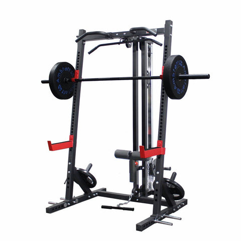 AmStaff TP007 Half Rack System with Lat/Pull Down Attachment